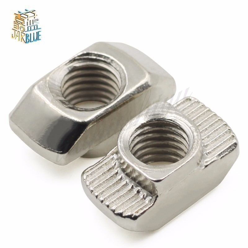 10/20/50/100 Uds M3/M4/M5 * 10*6 para ranura serie 20 tuerca en T deslizante martillo tuerca en T conector de fijación 2020 extrusión de aluminio